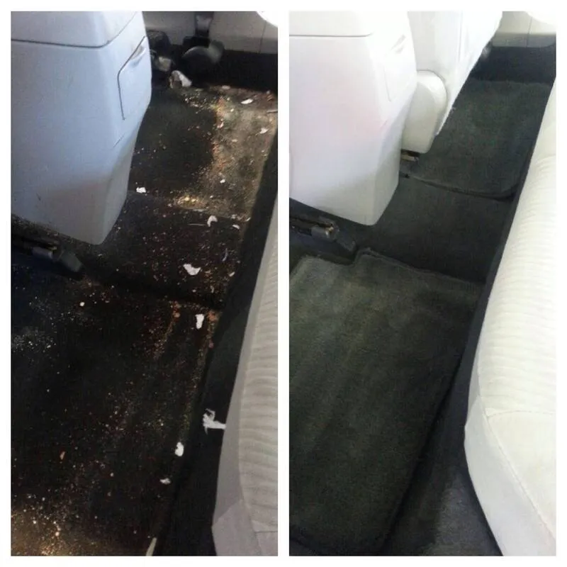 Auto detailing floorboard deep cleaning