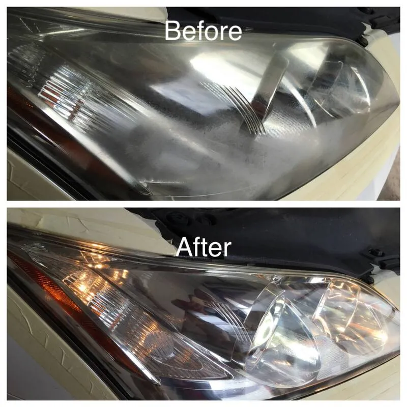 Headlight restoration and refinishing service